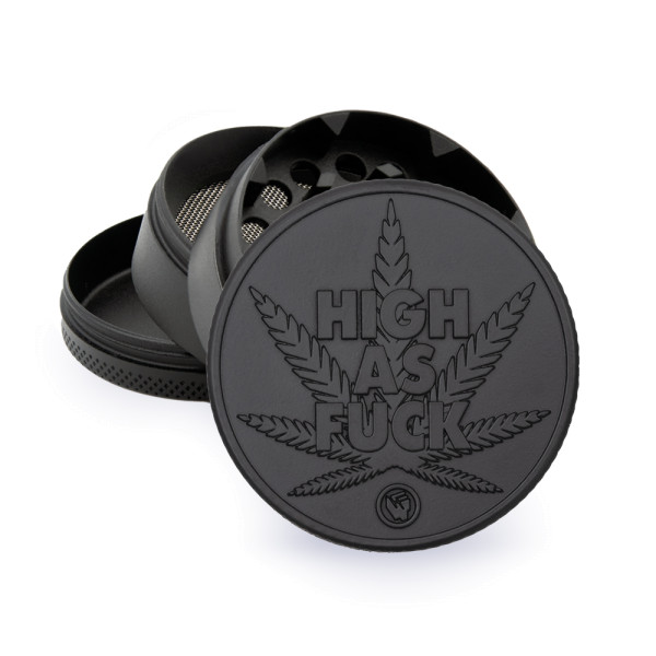 B6 FIRE-FLOW™ Metal Grinder Black High As Fuck (⌀50 mm / 4-parts)