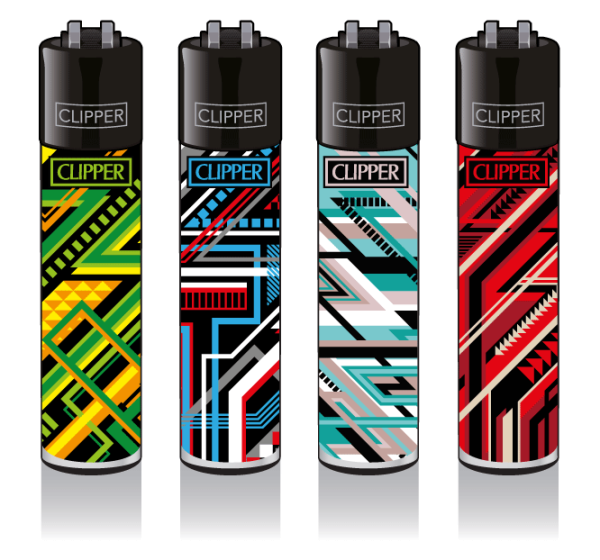 4er Set CLIPPER CLASSIC Large Geometric Lines