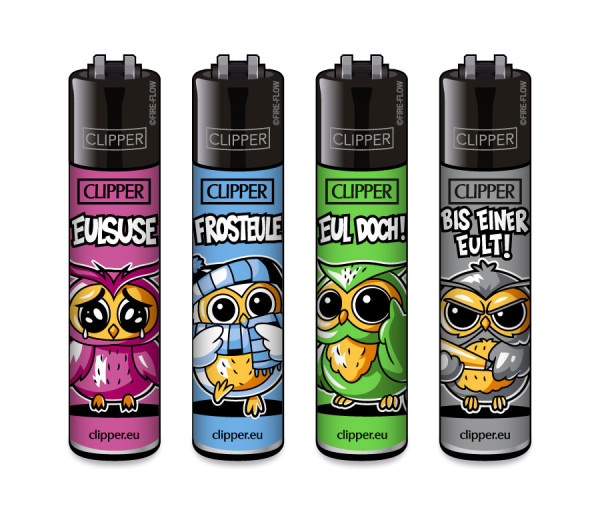 4er Set CLIPPER CLASSIC Large Eulen