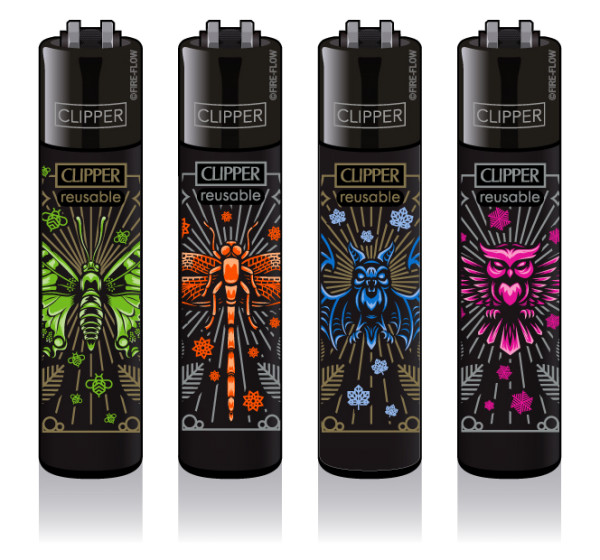 4er Set CLIPPER CLASSIC Large Tribal Animals
