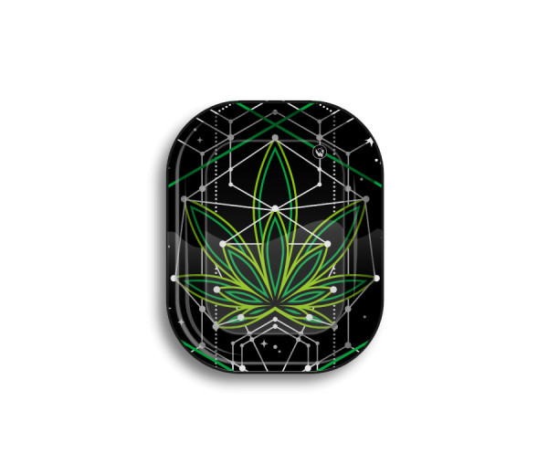 FIRE-FLOW™ Metal Rolling Tray Space Weed (140 mm x 180 mm)