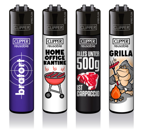 4er Set CLIPPER CLASSIC Large Slogan #43