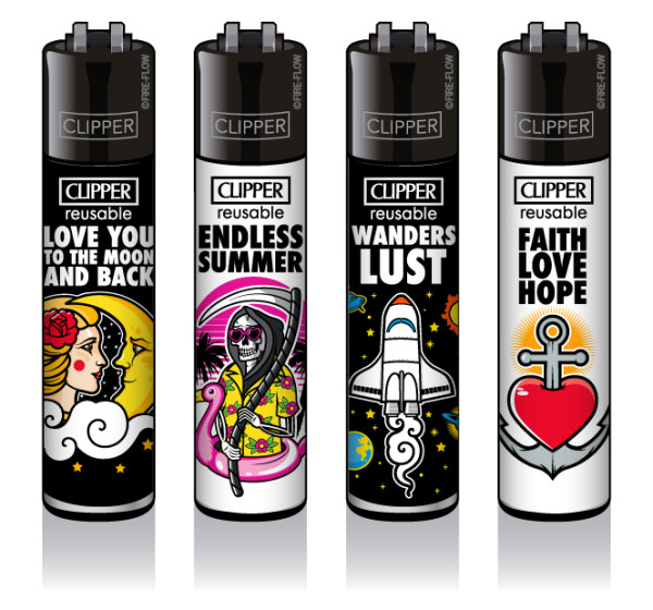 4er Set CLIPPER CLASSIC Large Slogan #45