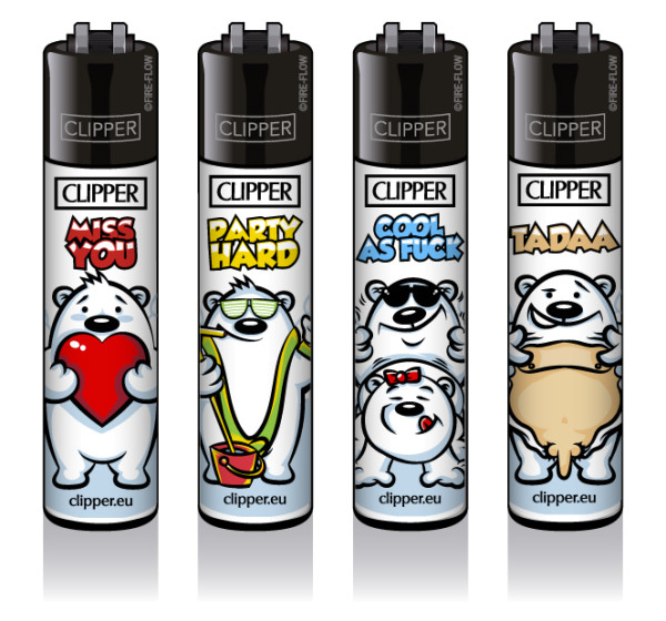 4er Set CLIPPER CLASSIC Large Eisbären