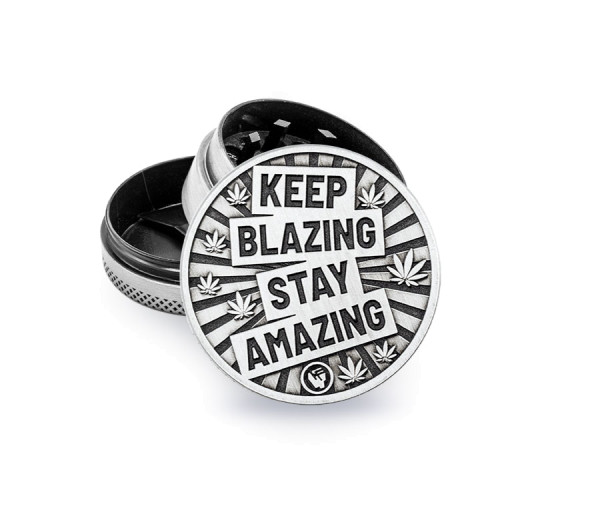 FIRE-FLOW™ Metal Grinder Silver Keep Blazing (⌀40 mm / 3-parts)