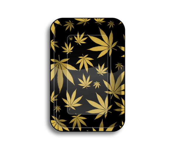 FIRE-FLOW™ Metal Rolling Tray Leaves Gold (275 mm x 175 mm)