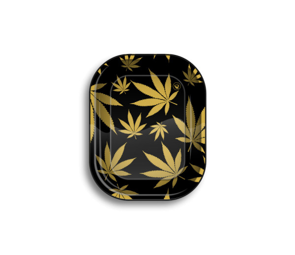 FIRE-FLOW™ Metal Rolling Tray Leaves Gold (80 mm x 125 mm)